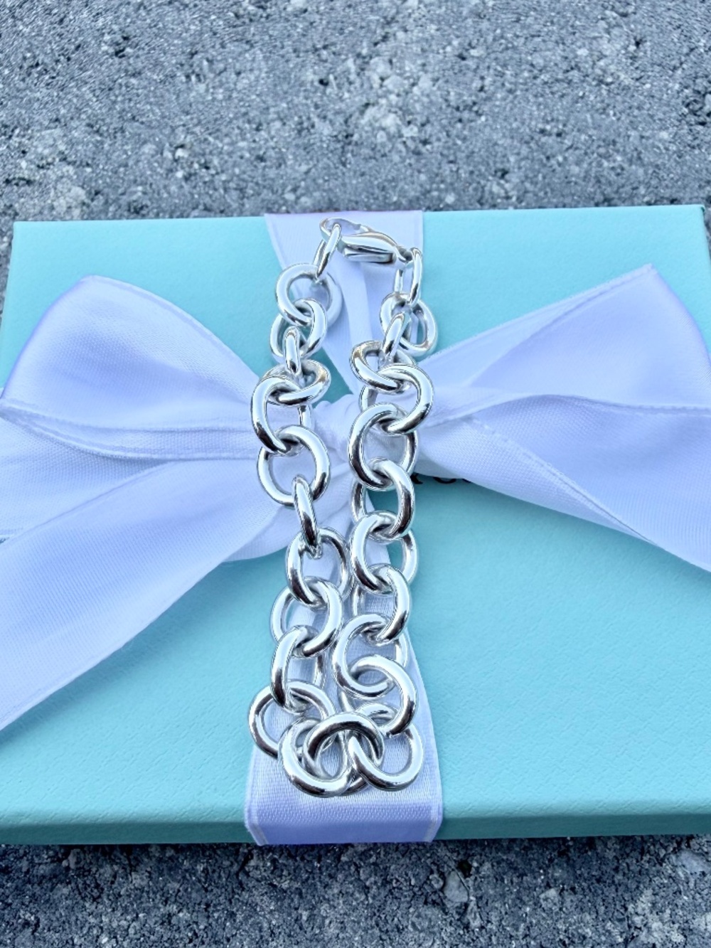 Tiffany & Co Rolo Link Bracelet, Silver, 7.5 inch